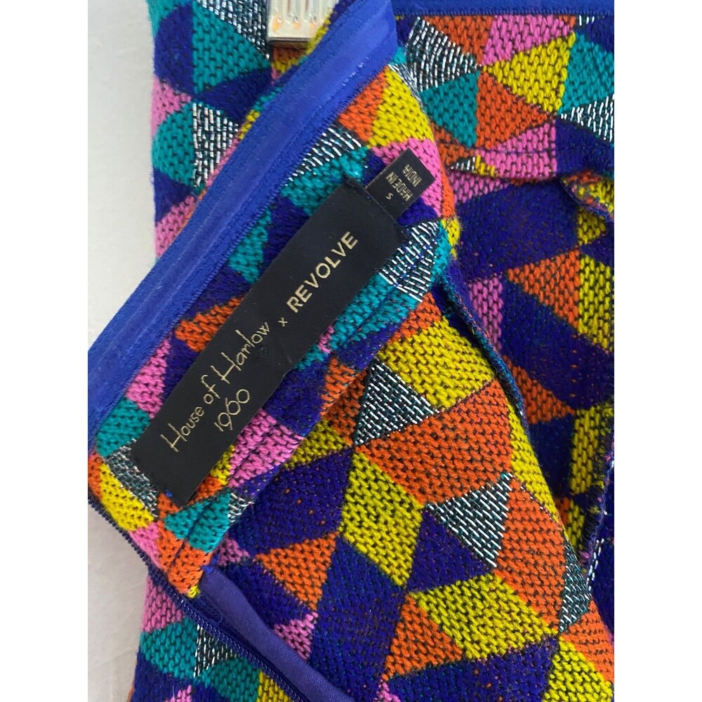 House of Harlow 1960 x Revolve Amelia Strapless Mini Dress Sz S Colorful Fringe - Picture 9 of 12